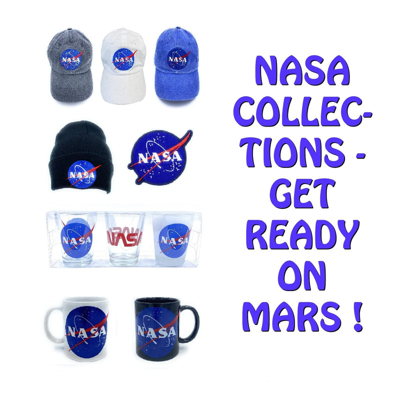 [Australia - AusPower] - Aeisage NASA Hat Black Mens Cap Dad Hat NASA Baseball Hat for Women Washed Cotton Caps, Medium 