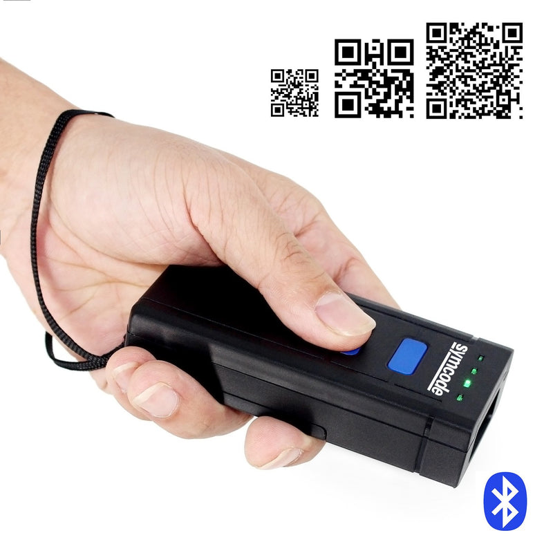 [Australia - AusPower] - Symcode 2D QR Bluetooth Barcode Scanner, 1D 2D Mini Wireless Handheld CMOS Barcode Scanner Reader with Bluetooth 4.0 & 2.4G Wireless Connection, Portable Barcode Reader Compatible for QR PDF417 Dat 2D Barcode Scanner 