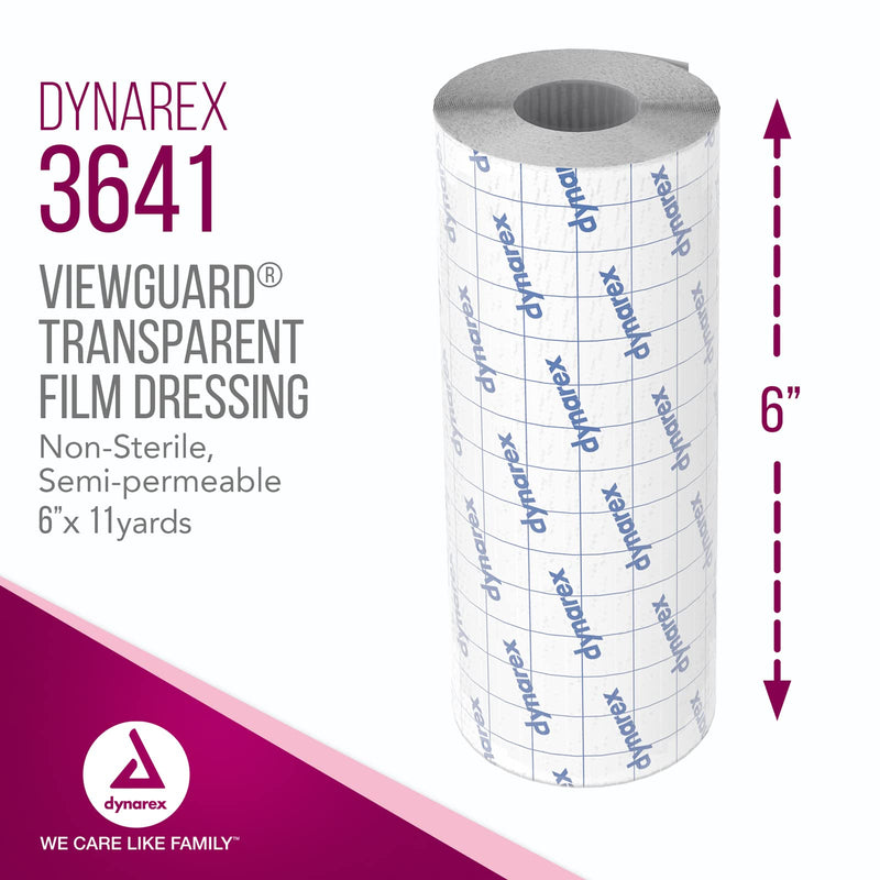 [Australia - AusPower] - Dynarex 3641 View Guard Transparent Film Dressing Roll 6"x11yds Each 