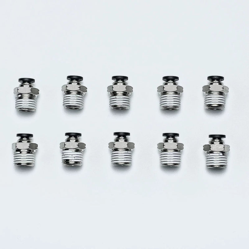 [Australia - AusPower] - VETLEY Pneumatic Push to Connect Fitting 5/32 Inch Tube OD x 1/4 NPT Thread Male Straight Quick Connector Air Fittings PC-5/32-N2 (Pack of 10) 5/32" OD x 1/4"NPT 