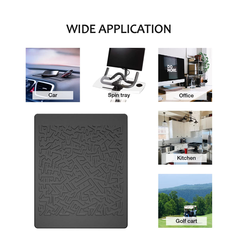 [Australia - AusPower] - JIMISHA Anti Slip Pad Sticky Gripping Pad Sticky Gel Pad Multifunctional Fixate Gel Pads Non-Slip Mounting Pad Cell Pad, 6.3 x 5.1 inch (2 Pack) 2 Pack 