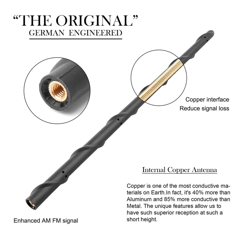 [Australia - AusPower] - Short Antenna for Toyota Tundra 2000-2021 Toyota Tacoma 1995-2015, 13 Inch Stubby Antenna, Spiral Design Flexible Rubber Car Radio Antenna, Accessories Toyota Tundra Tacoma Toyota Tundra Tacoma Antenna 