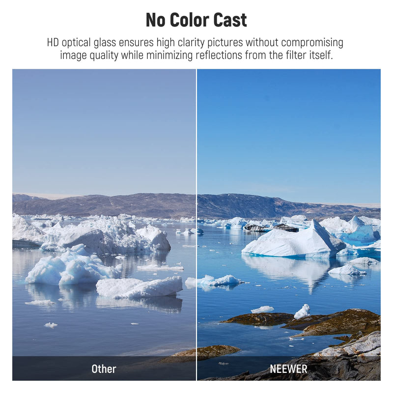[Australia - AusPower] - NEEWER UV Protection Filter for X100 Series Cameras, Multi Coated HD Optical Glass Build Lens Filter Accessory Compatible with Fujifilm X100 X100S X100F X100T X100V Camera (Black Frame) Black 
