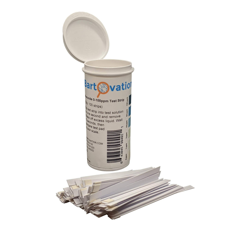 [Australia - AusPower] - Hydrogen Peroxide H2O2 Test Strips, Low Level, 0-100 ppm (100) 100 