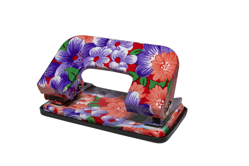 [Australia - AusPower] - Cute Small Office/Home/School Desktop 2-Holes Punch with Pretty Printing, 12 Sheets Punching Capacity, Size 4.0 inch X 2.2 inch(Orange) orange 