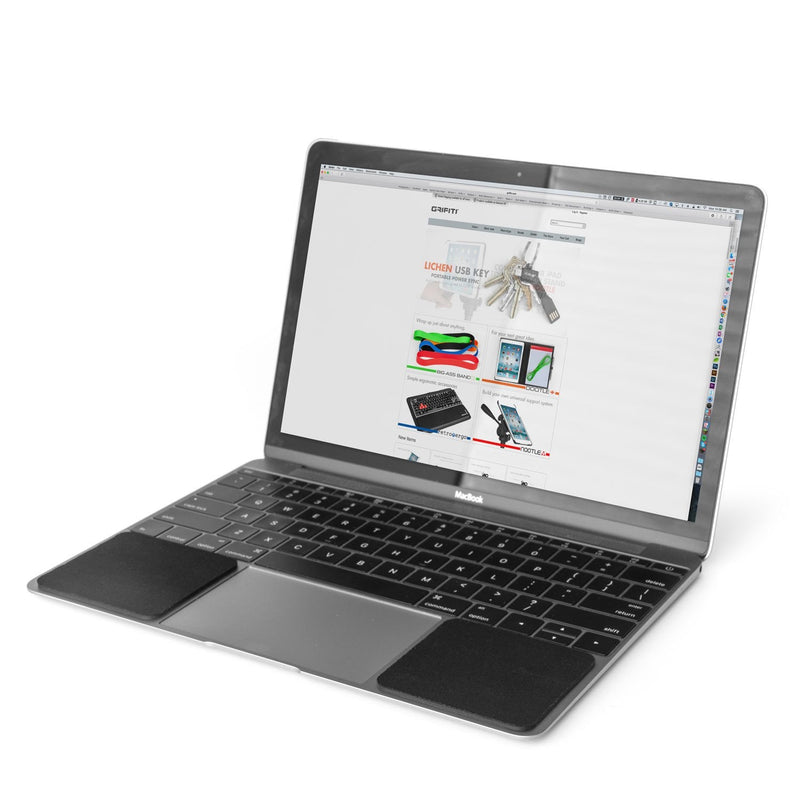 [Australia - AusPower] - Grifiti Small Slim Palm Pads are Notebook Wrist Rests with Tacky Silicone to Reposition for MacBooks and Laptops with Sharp Edges and Hard Surfaces (2 Small 3 x 2.75 inches Each) 