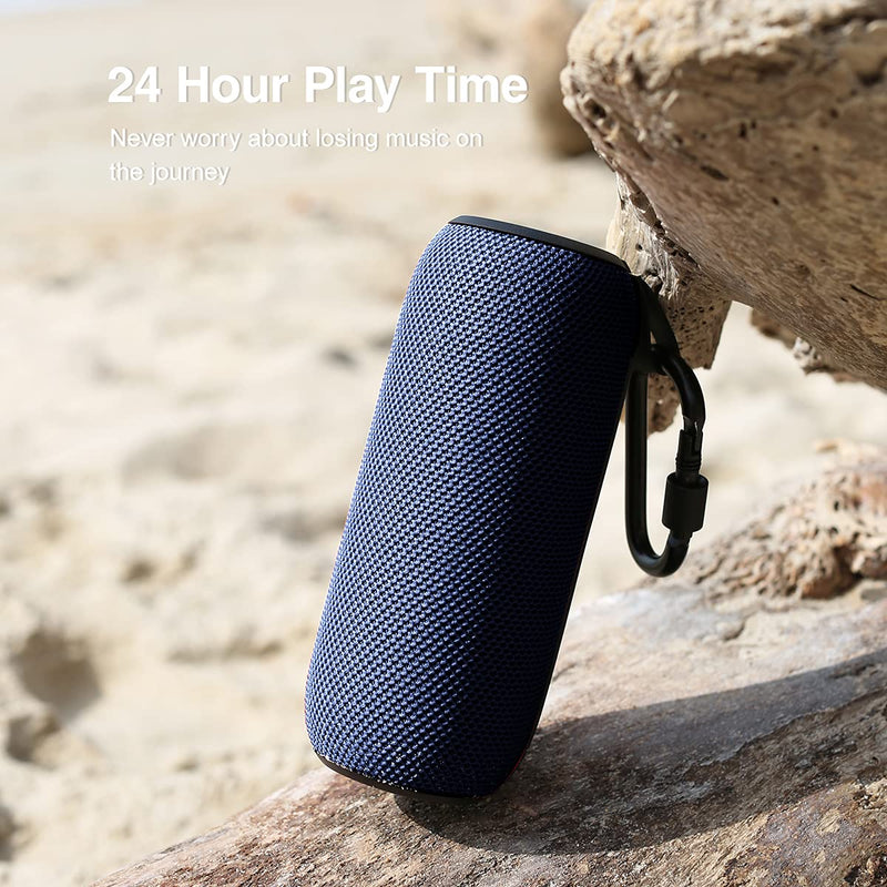 [Australia - AusPower] - SANAG Portable Bluetooth Speaker, 360 HD Surround Loud Sound and Deep Bass, 25W Wireless Stereo Dual Pairing, IPX7 Waterproof, Bluetooth 5.0, 24H Playtime for Outdoors, Travel, Home and Party Blue 