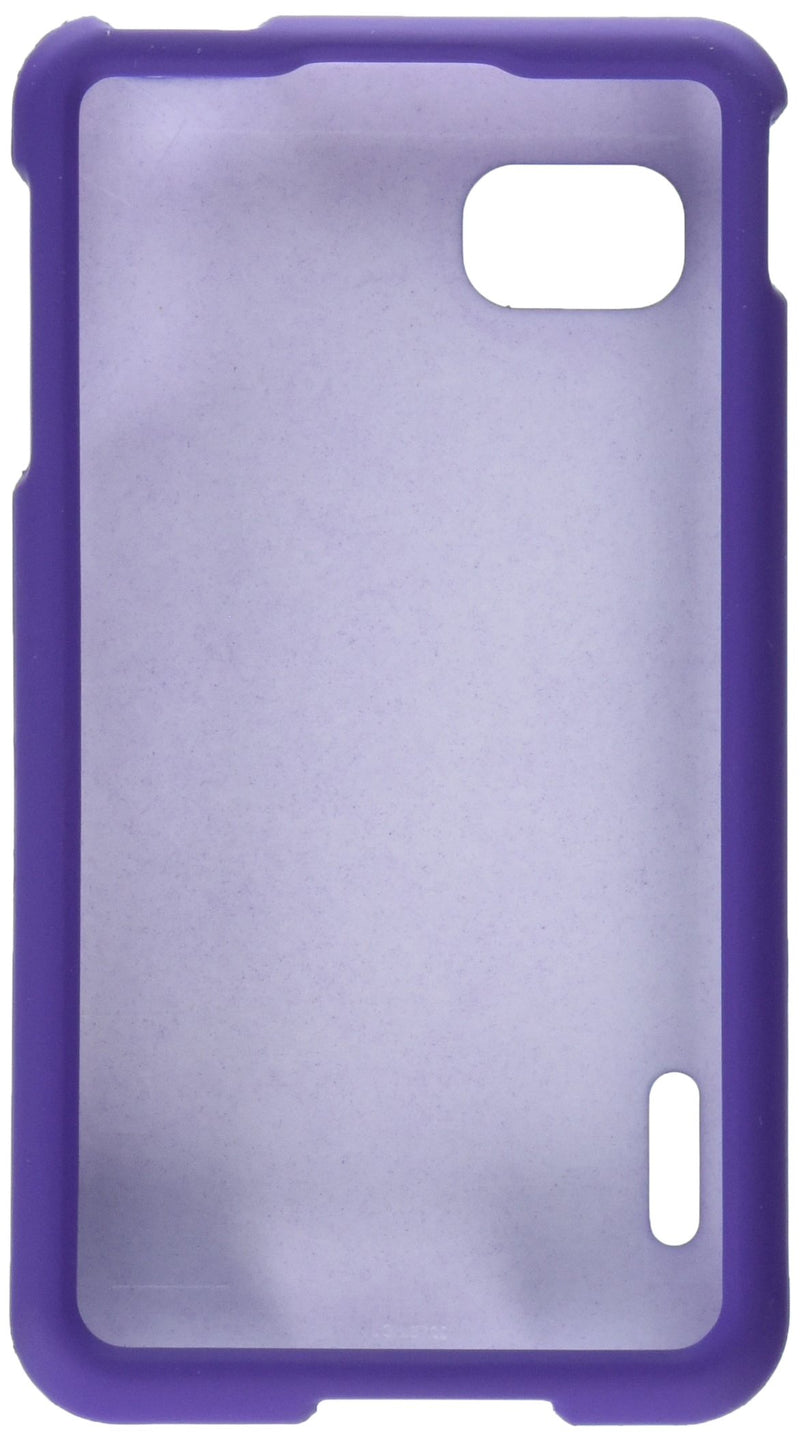 [Australia - AusPower] - HR Wireless LG Optimus F6 Rubberized Design Protective Cover - Retail Packaging - Colorful Leopard Dark Purple Standard Packaging 