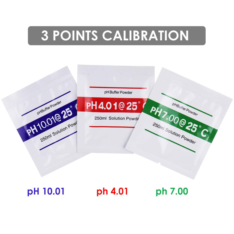 [Australia - AusPower] - Digital Combo pH & Temperature Meter, Aquarium Thermometer pH Monitor with Automatic Calibration Function for Fish Tank Hydroponics Aquaculture Laboratory 