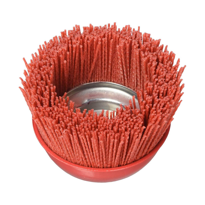 [Australia - AusPower] - Al's Liner Abrasive 180 Grit Nylon Bristle Cup Brush - 4 Inch - Safe for Use on Metal, Wood, Aluminum and Plastic Surfaces (TOOR4) 4" 