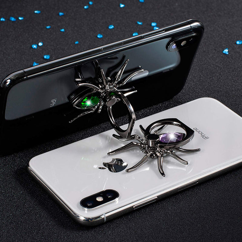 [Australia - AusPower] - Spider Phone Ring Holder Stand, Allengel Animal Sparkle Phone Ring Finger Ring Grip Rhinestone Phone Holder for All Smartphone (Purple) Purple 