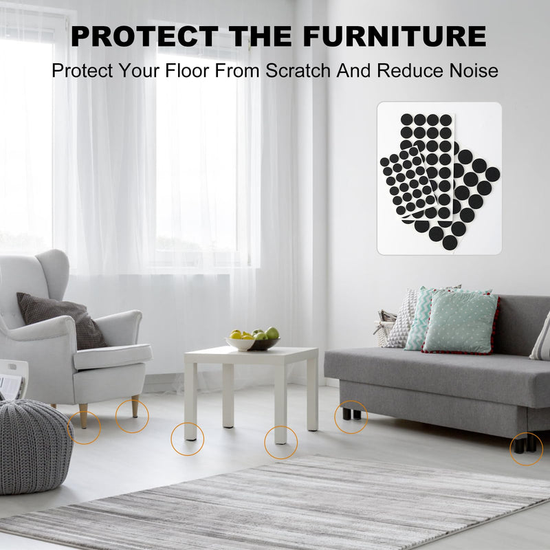 [Australia - AusPower] - MaHonestFelt Felt Furniture Pads 123 PCS Premium Furniture Pads - Felt Pads Furniture Feet Best Wood Floor Protectors - Protect Your Hardwood & Laminate Flooring 