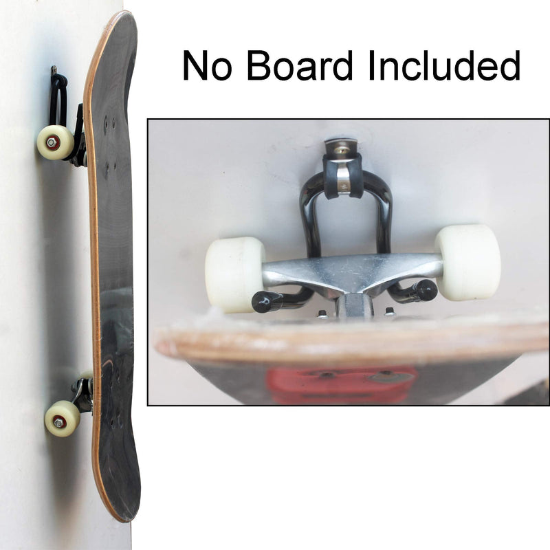 [Australia - AusPower] - YYST Skateboard Wall Mount Skateboard Wall Hanger Storage Rack Flexible Hanger - Fit Cruiser Boards , Skateboards, Penny Boards , Longboards,etc- W Style - No Board -2/PK 