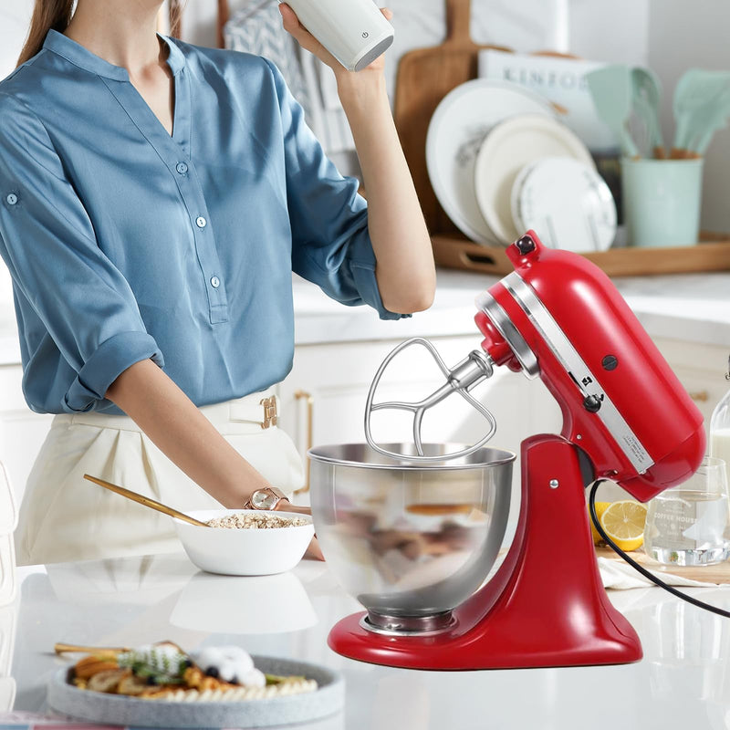 [Australia - AusPower] - Stainless Steel Flat Beater Replacement for Kitchen-aid 4.5-5 Qt Tilt-Head Stand Mixer, Mixer Paddle Attachment for Kitchen Baking, Pastry, Mixing Pasta Accessory, Dishwasher Safe 