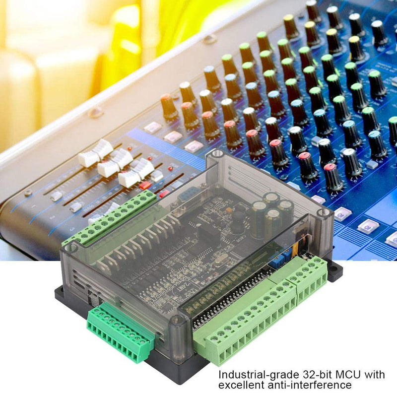 [Australia - AusPower] - PLC Controller, DC24V Programmable Logic Controller 100K Pulse 32bit MCU Industrial Control Board with Housing for FX3U-24MT, 14 Point Input 10 Transistor Output 