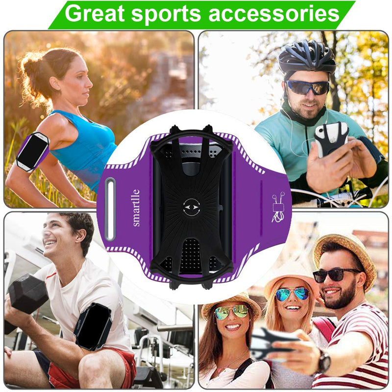 [Australia - AusPower] - Smartlle Arm Phone Holder for Running, Sports cell Phones Armband 360° Rotatable: iPhone 13 12 11 Mini Pro Max/XR/XS Max/X/XS/8 7 6S Plus, Samsung Galaxy S/Note/A, LG, Moto, Pixel; Workout Fitness Gym Pink 