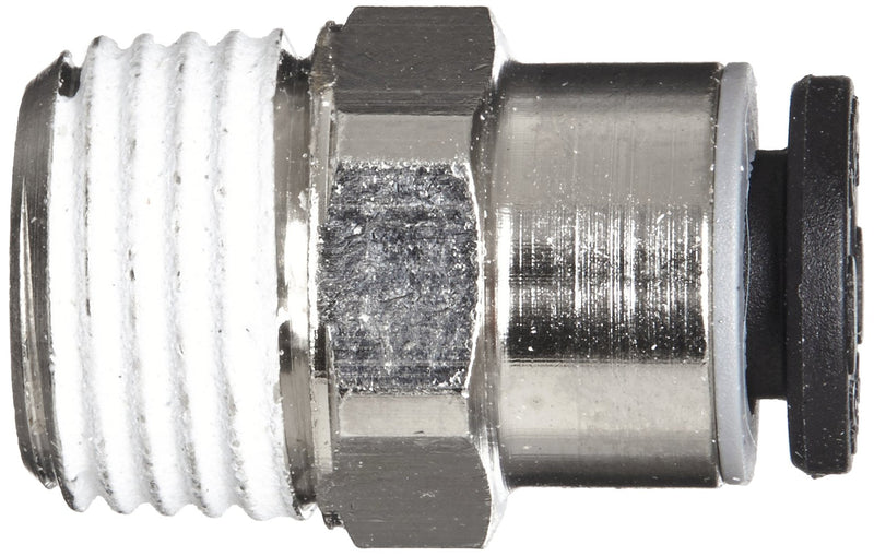 [Australia - AusPower] - Legris 3175 04 10 Nickel-Plated Brass Push-to-Connect Fitting, Inline Connector, 5/32" or 4 mm Tube OD x 1/8" BSPT Male 