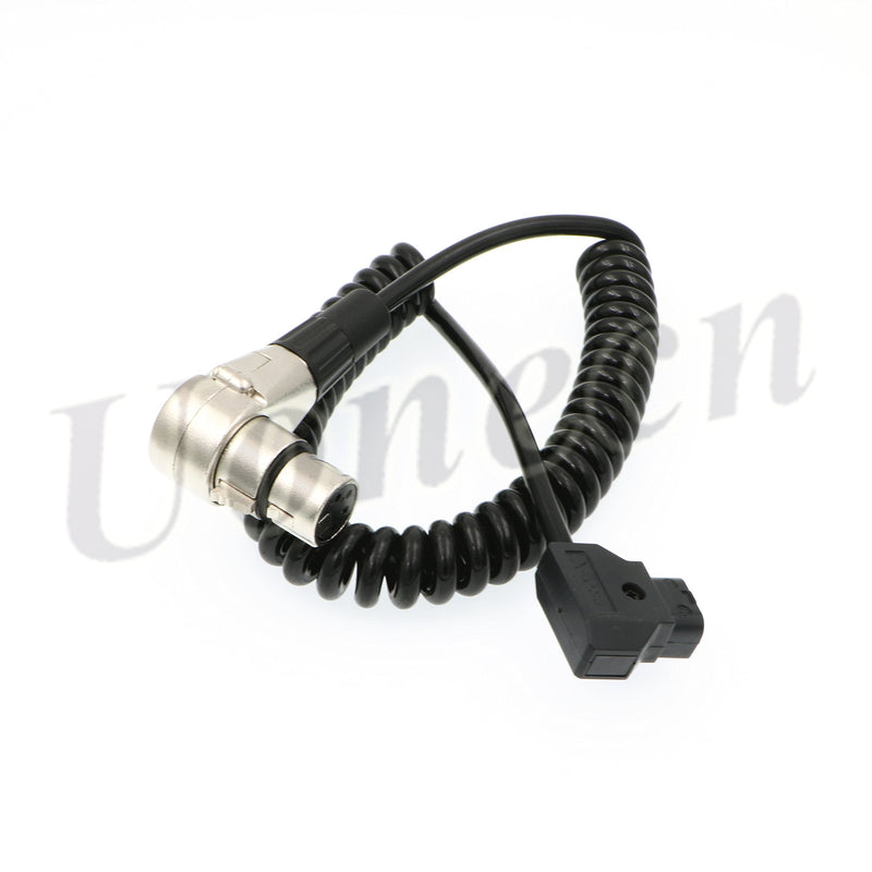 [Australia - AusPower] - For ARRI ALEXA Camera Cable Right Angle 90 Degree XLR 4 Pin Female to D-tap Power Spring Cable for Supply Battery Adapter 