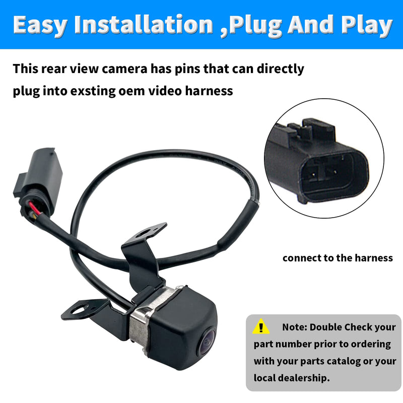[Australia - AusPower] - Rear View Back Up Camera Multiangle Views Compatible with Kia Sorento 2014-2015 Replaces 95760-2P600 95760-2P600FFF 