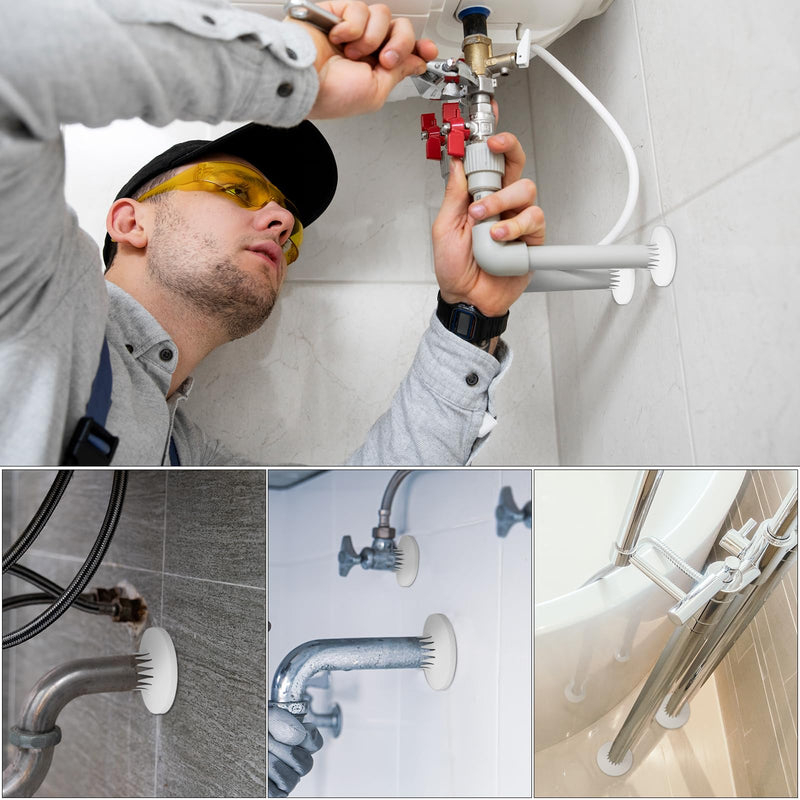[Australia - AusPower] - 4 PCS Plastic Escutcheon for Water Pipe, 30mm-55mm Pipe Cover Decoration, Drain Line Cover Collar, Water Drain Tube Cover, Flange Pipe Cover (1.18-2.16inch) 