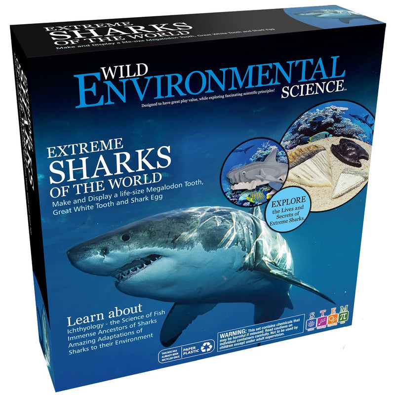 [Australia - AusPower] - WILD ENVIRONMENTAL SCIENCE Extreme Sharks of the World - Science Craft Kit - Make Models, Dioramas and Study the Most Extreme Animals - For Ages 6+ 
