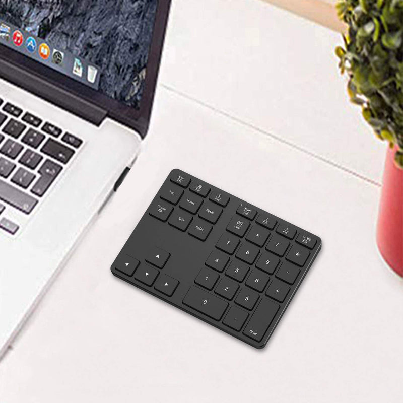[Australia - AusPower] - [Upgraded] Bluetooth Number Pad, Designed for Mac OS and Windows Users, Dual System Aluminum Rechargeable Wireless Numeric Keypad External Numeric Keyboard for MacBook, MacBook Pro/Air, Windows Laptop 