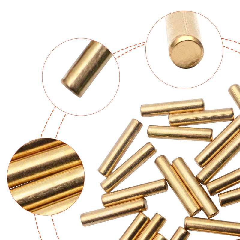 [Australia - AusPower] - BE-TOOL 25 Pcs Shelf Support Pegs with 5Ã—25 MM Gold Dowel Pin for Mechanical Assembly Processing Applications, Cabinets, Bookshelves, Display Cabinets, Furniture 5Ã—25 MM/0.2*0.98IN 