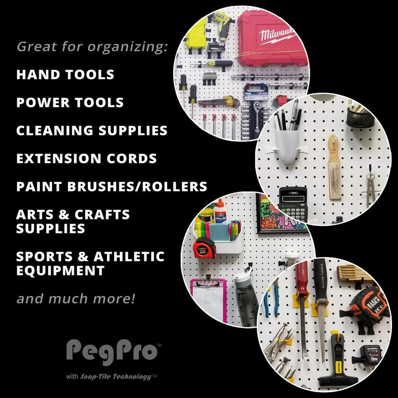 [Australia - AusPower] - PegPro J , 1" & 2" Hook Kit by Greenleaf Industries - Secure Plastic Hooks for Your Wall Organizer - for Craft Storage, Garage, Kitchen, Tools and More (Multipack - J, 1", 2" - 50 Count, Black) Kit (MultiPack) of J, 1", 2" - 50 Count 