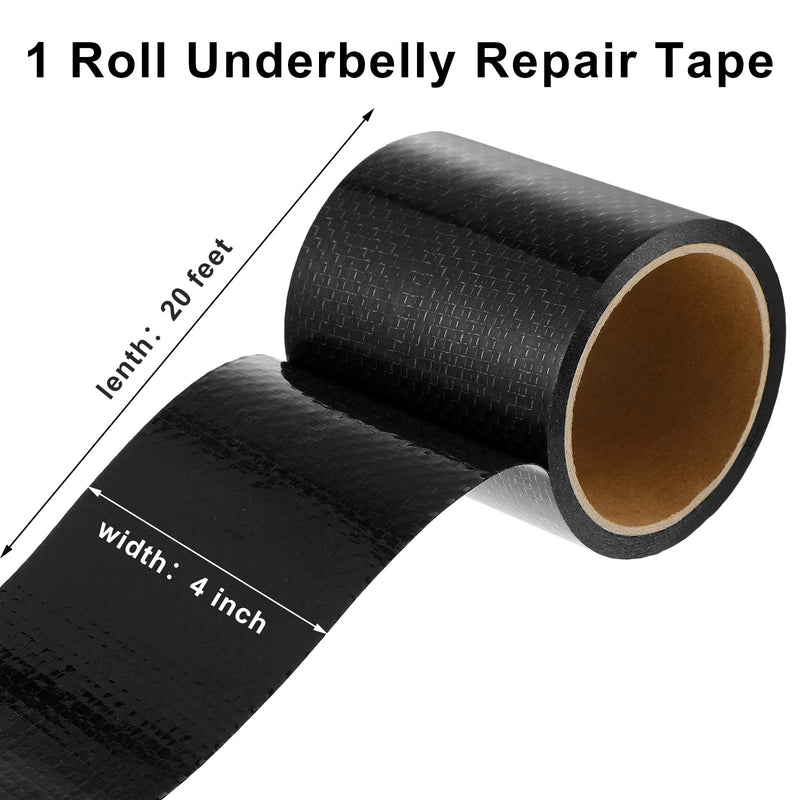 [Australia - AusPower] - RV underbelly Material RV Underbelly Tape Mobile Home Underbelly Thick Tape Camper Travel Trailer Belly Tape Tear Repair Tape Sealing Permanent Adhesive Patch Waterproof Tape (4 Inches x 20 Feet) 4 Inches x 20 Feet 