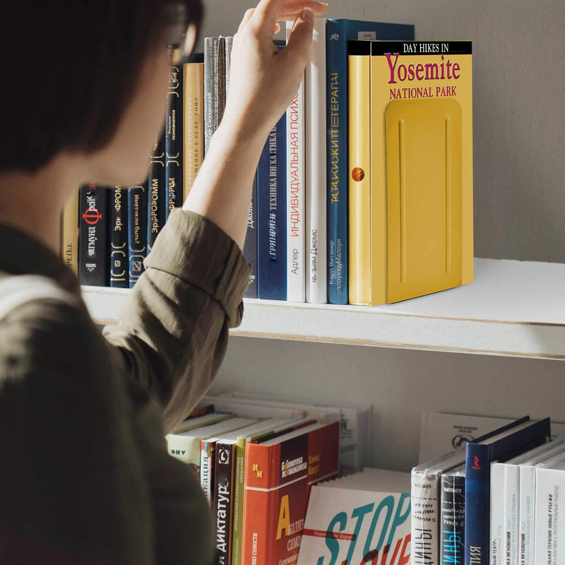[Australia - AusPower] - Acrimet Premium Metal Bookends (Heavy Duty) (Yellow Color) (1 Pair) 