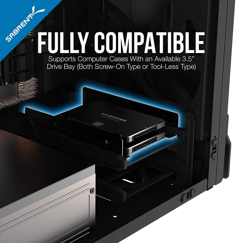 [Australia - AusPower] - SABRENT 2.5 Inch to 3.5 Inch Internal Hard Disk Drive Mounting Bracket Kit (BK-HDDF) 