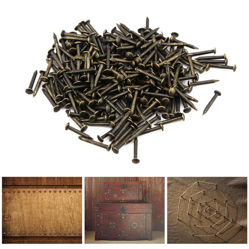 [Australia - AusPower] - Yasorn Wooden Nail Tiny Antique DIY Decorative Boxes Accessories Mini Nail Screw (Bronze, Set of 500pcs) 