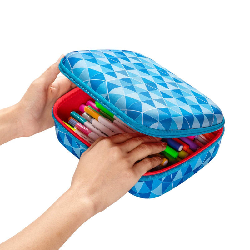 [Australia - AusPower] - ZIPIT Colorz Large Pencil Box, Holds Up to 110 Pens, Durable Storage Container for School and Office Supplies, Secure Zipper Closure (Blue) Jumbo Box Blue 