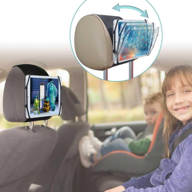 [Australia - AusPower] - TFY Car Headrest Mount for 7-10 inch Fire, Fire HD, Kindle, Kids Edition Tablets, Angle Adjustable Holder with Silicon Holding Net 