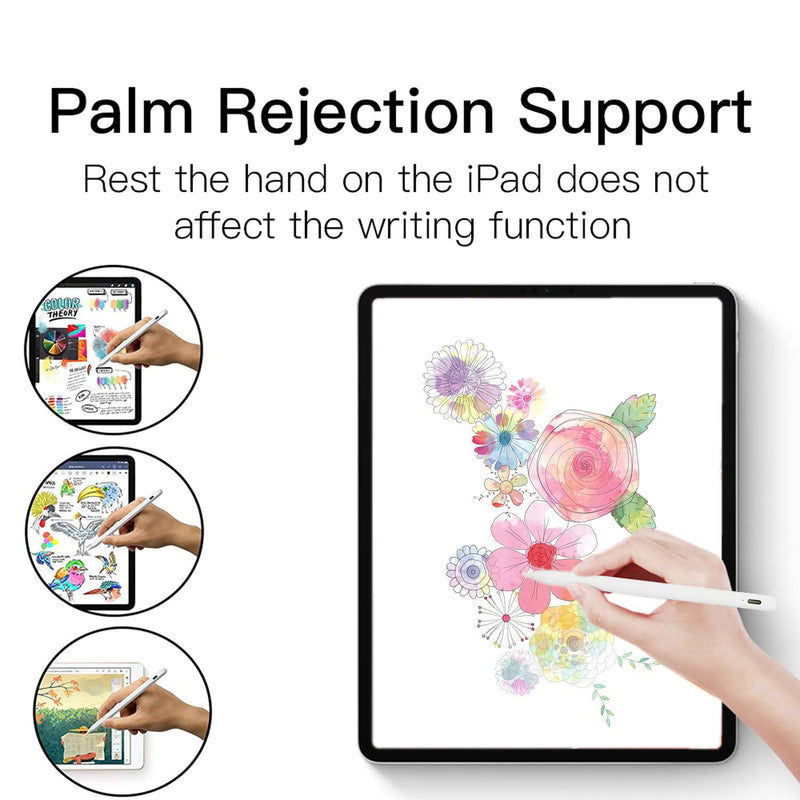 [Australia - AusPower] - Stylus Pen with Palm Rejection Tip Tilt Sensitivity ,Magnetic Adsorption Technology for iPad 6/7/8th Gen, iPad Pro 11/12.9 inches 