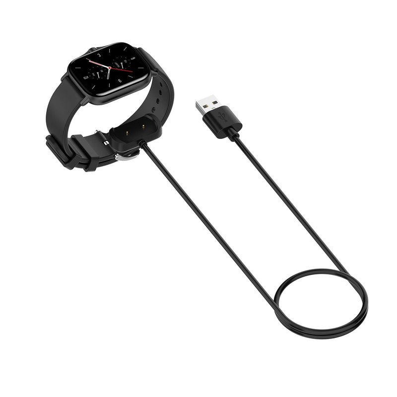 [Australia - AusPower] - FitTurn Charger Charging Cable Wire Cord Dock Clip Data Sync Compatible with Amazfit GTR 2 A1951,GTS 2 A1968, USB Charging Cable 3.3ft 100cm - Smartwatch Accessories (TowBlack) Tow*Black 