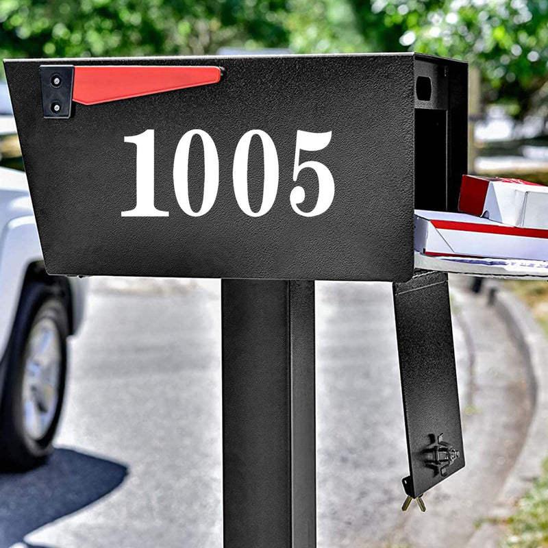 [Australia - AusPower] - Mailbox Numbers Stickers, 8 Sets Large 4 inch 0-9 Adhesive House Numbers for Outside Doors Address (White) White 