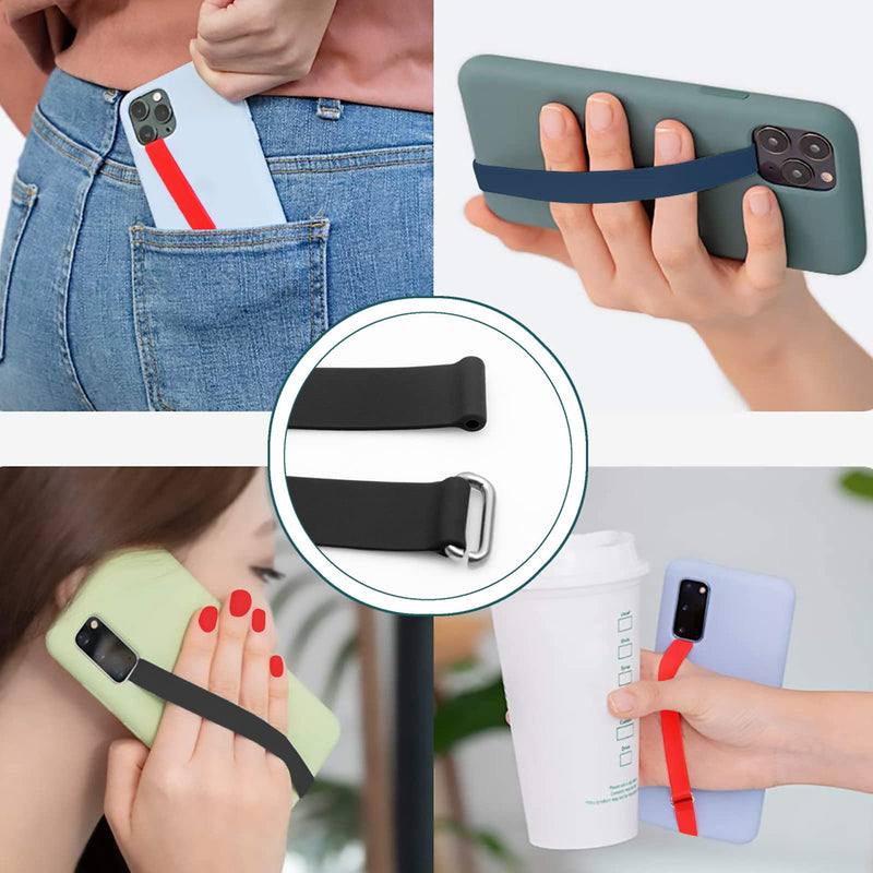 [Australia - AusPower] - 3pcs Phone Holder Gripper for Back of Mobile Phone Love Handle Phone Grip Silicone Stretching Strap Finger Holder for Hand Loop 