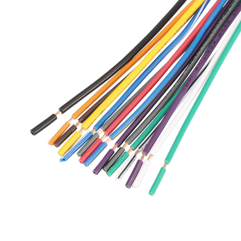 [Australia - AusPower] - X AUTOHAUX Car Stereo CD Player Wiring Harness Wire Radio Adapter Install Plug 16 Pins for Kenwood 