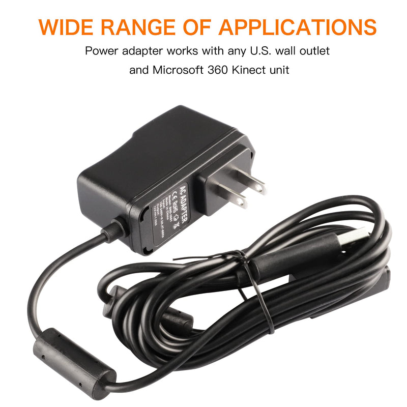 [Australia - AusPower] - Kinect Adapter for Xbox 360, USB to AC Power Supply PC Adapter Compatible with Mircosoft Xbox 360 Kinect Sensor System with Charging Cable Cord 