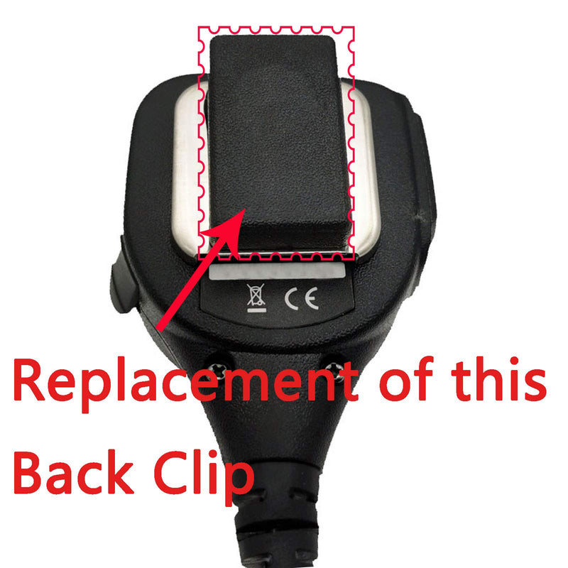 [Australia - AusPower] - Red-Fire Two Way Radio Accessory Replacement Microphone Belt Clip Replacement for PMMN4013A/4021/4022/4013/4051/4025/Handheld Speaker Microphone MIC Accessory(2 Packs) 
