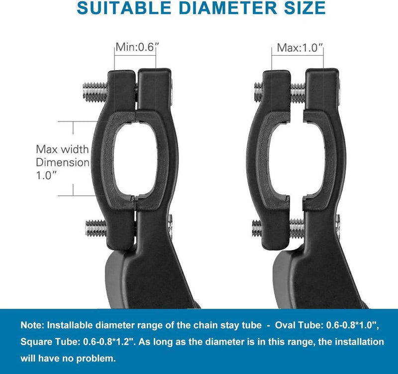 [Australia - AusPower] - ZOSEN Adjustable Bicycle Kickstand, Bike Side Support Kick Stand for 22 24 26 Inch Mountain Bike and 700 Road Bike BY Black 1 