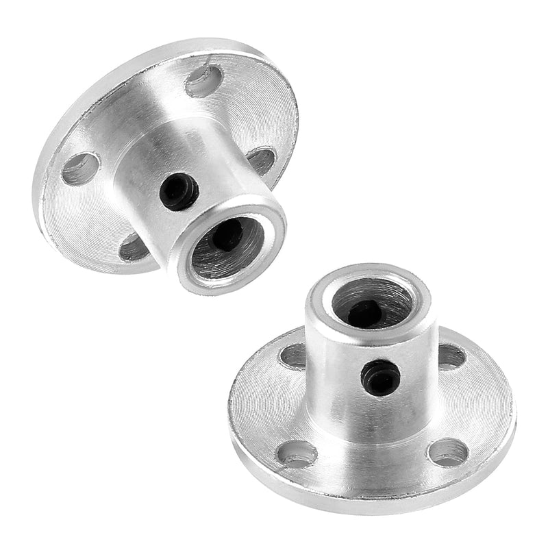[Australia - AusPower] - Bonsicoky 4 Pcs 6mm Rigid Flange Coupling, High Hardness Metal Axis Bearing Fittings Motor Connector, Guide Shaft Support Coupler for DIY RC Model 