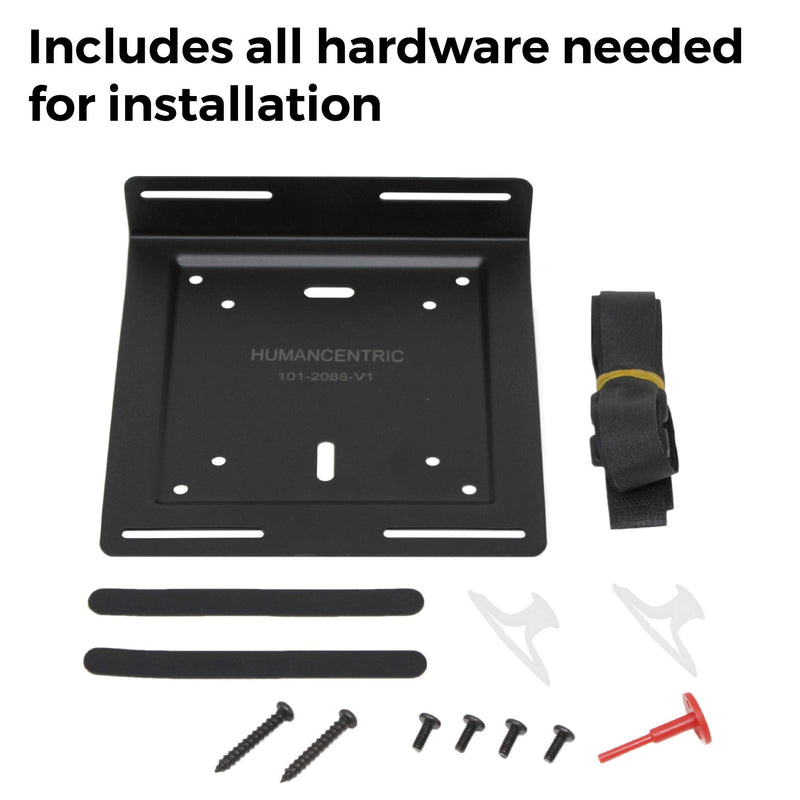 [Australia - AusPower] - HumanCentric Universal Wall and VESA Mount | Adjustable Strap Mount for Computers, UPS Units, Cable Boxes, Modems, and Other Electronic Devices | Mounts on The Wall or Back of a Computer Monitor 