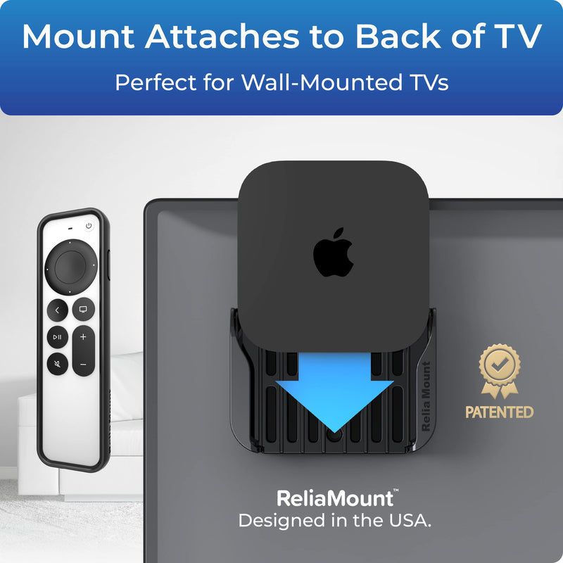 [Australia - AusPower] - ReliaMount Apple TV Mount (Premium Black Apple TV Mount, Case, and Cable) Premium Black Apple TV Mount, Case, and Cable 