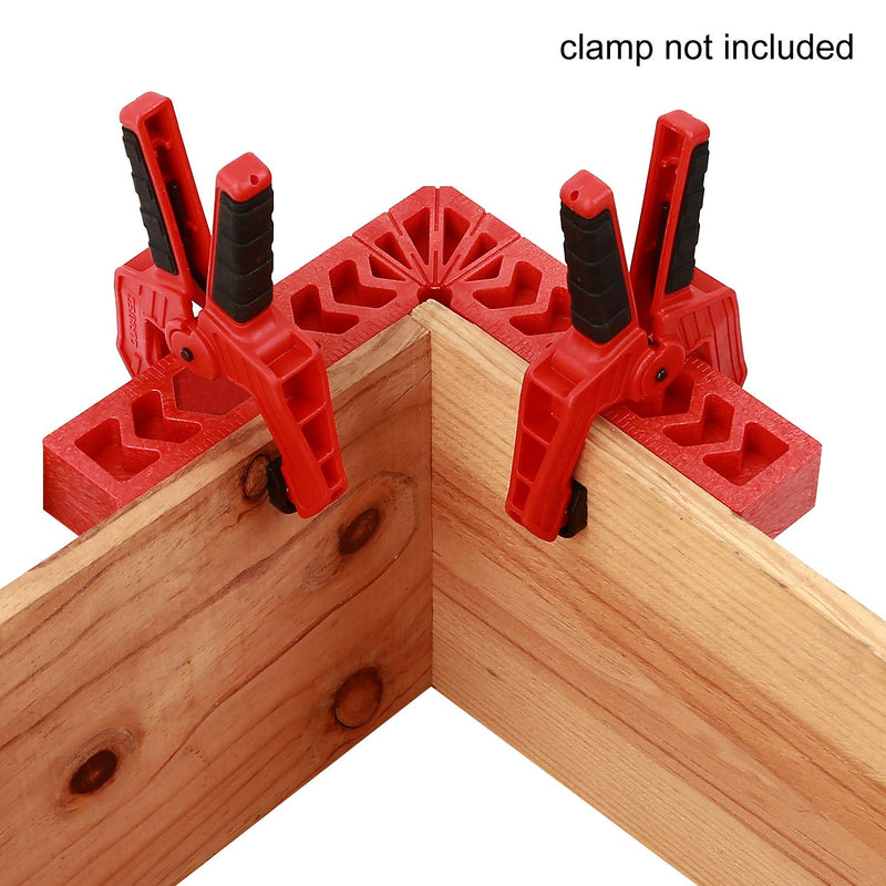 [Australia - AusPower] - KINJOEK 6 PCS 4 Inch 90 Degree Positioning Squares, Right Angle Clamps Woodworking Carpenter Corner Clamping Square Tool for Picture Frames, Boxes, Cabinets or Drawers, Red 6 PCS 4 INCH RED 