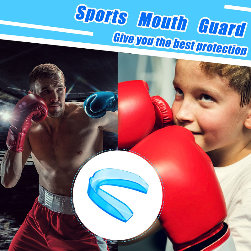 [Australia - AusPower] - 20 Pieces Sports Mouth Guards Mouth Protection Athletic Mouth Guard for Kids and Adults (Blue) Blue 