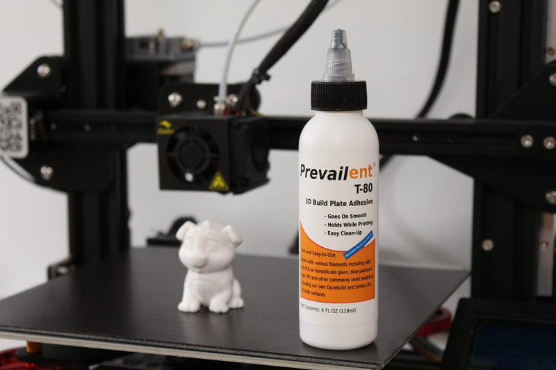 [Australia - AusPower] - Prevailent T-80, 3D Printer Adhesive Helps Prevent Warping. 3D Glue Provides Strong Hold and Easy Release with ABS, PLA, ASA, Hips, TPU, and PETG on Heated Beds, 4 fl oz. 118ml 4 oz. Single Bottle 