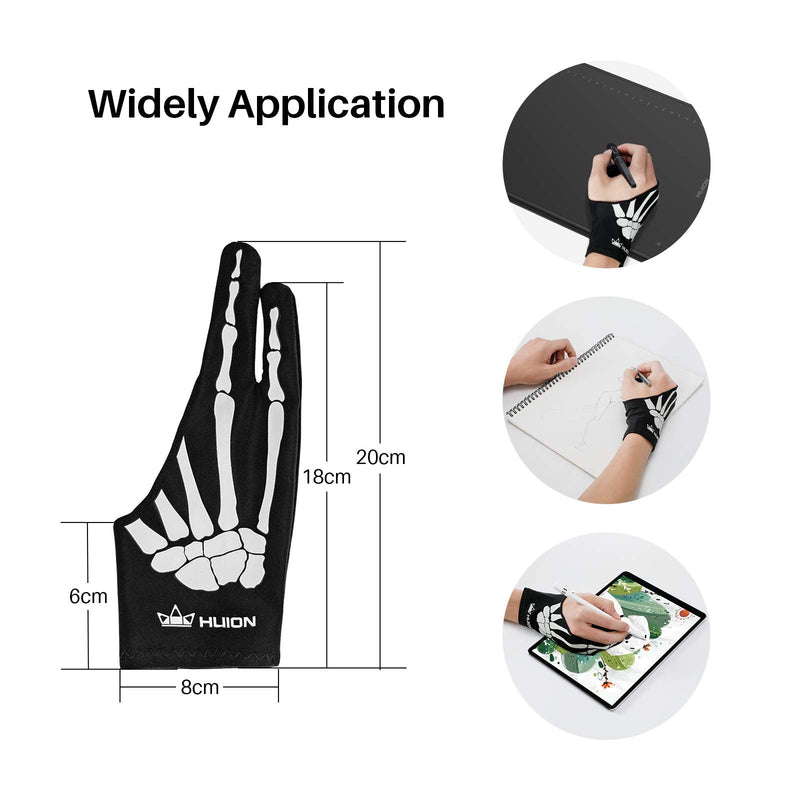 [Australia - AusPower] - HUION Skeleton Artist Glove for Drawing Tablets 