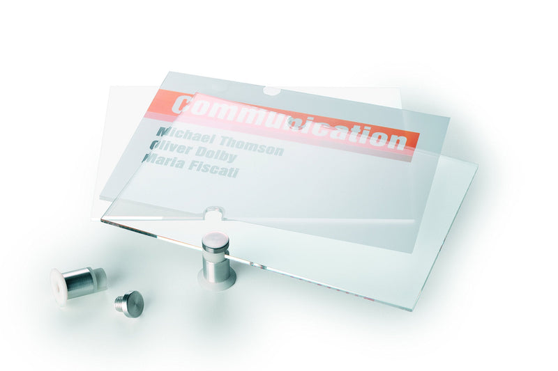 [Australia - AusPower] - Durable Clean Cut Acrylic Clear Office Wall Sign, 4-1/8" x 4-1/8", Aluminum (482019) 4-1/8" x 4-1/8" 